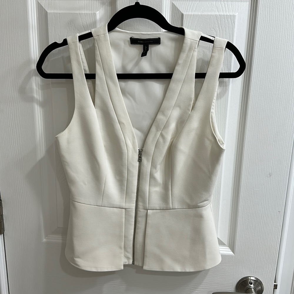 BCBG peplum zip top